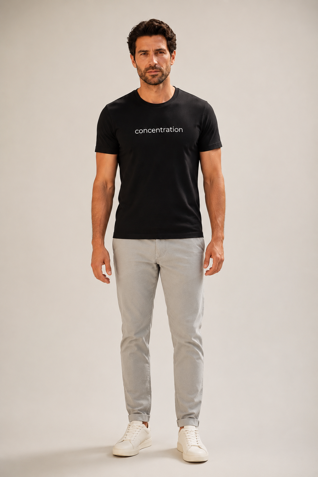 Pierre — Men's black Concentration T-shirt