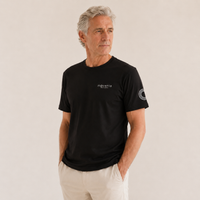 T-shirt homme Axel en coton biologique Movenia, coloris noir, vue produit