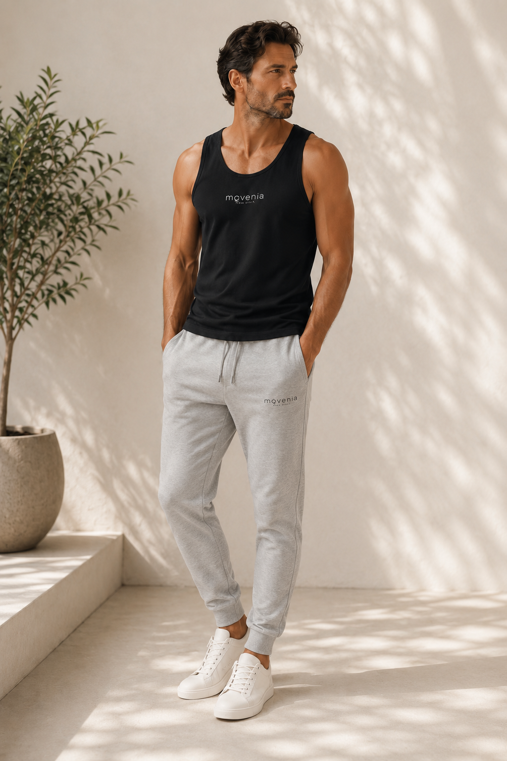 Forge – Dunkles Herren-Tanktop aus Bio-Baumwolle