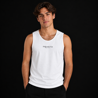 Débardeur homme Forge en coton biologique Movenia, coloris blanc, vue produit