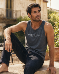 Forge – Dunkles Herren-Tanktop aus Bio-Baumwolle