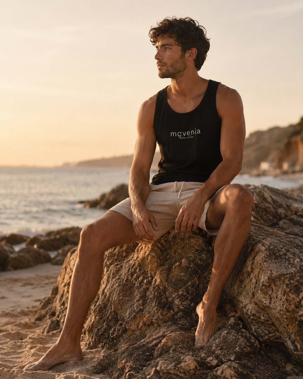 Forge – Dunkles Herren-Tanktop aus Bio-Baumwolle