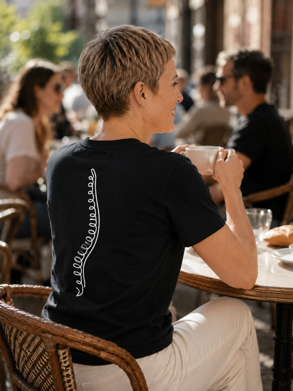 Maya — T-shirt femme slim fit coton bio - Collection Principes - Axe - Edition limitée - move within.