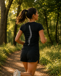 Maya — T-shirt femme slim fit coton bio - Collection Principes - Axe - Edition limitée - move within.