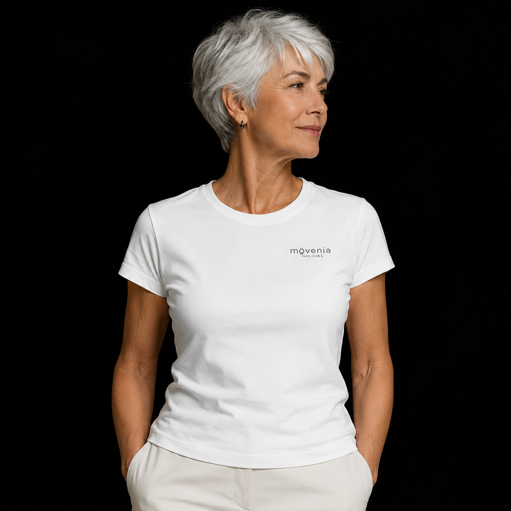 T-shirt femme Maya slim fit en coton biologique Movenia, vue du produit 5