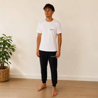 Pantalon de jogging Mover en coton biologique Movenia, coloris bleu, vue du produit 8