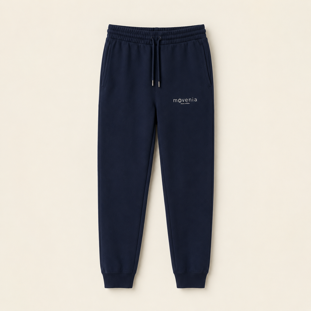 Pantalon de jogging Mover en coton biologique Movenia, coloris bleu, vue du produit 9