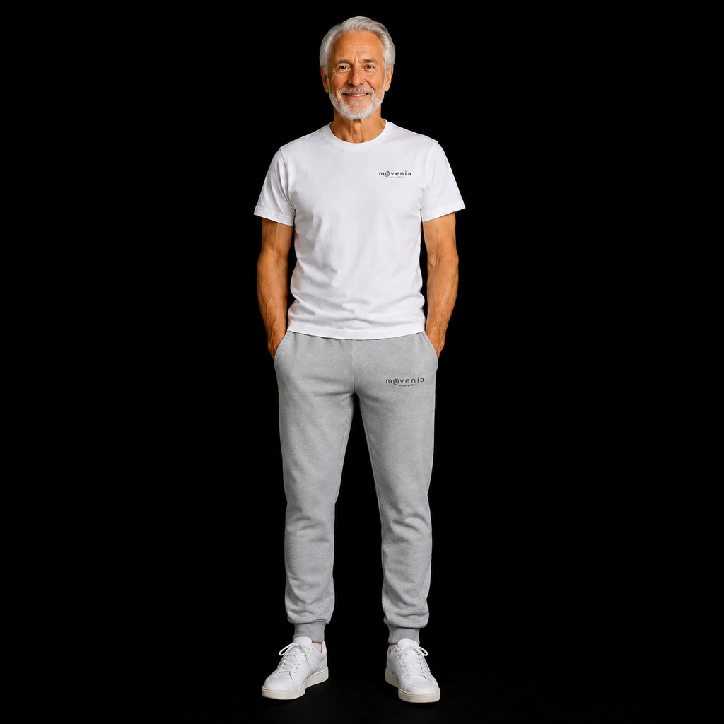 Pantalon de jogging Mover en coton biologique Movenia, coloris gris, vue produit