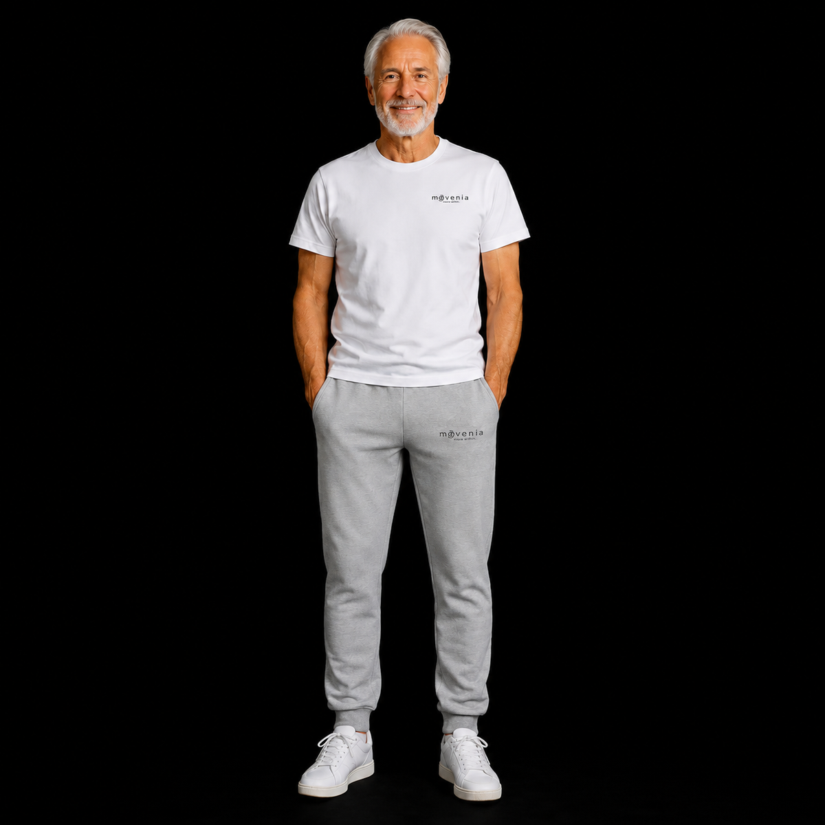Pantalon de jogging Mover en coton biologique Movenia, coloris gris, vue produit