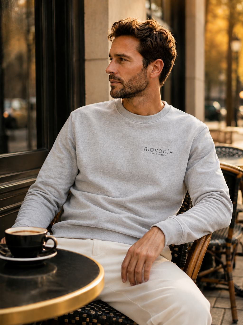 Origine - Sweat-shirt unisexe coton bio - logo Movenia - move within.
