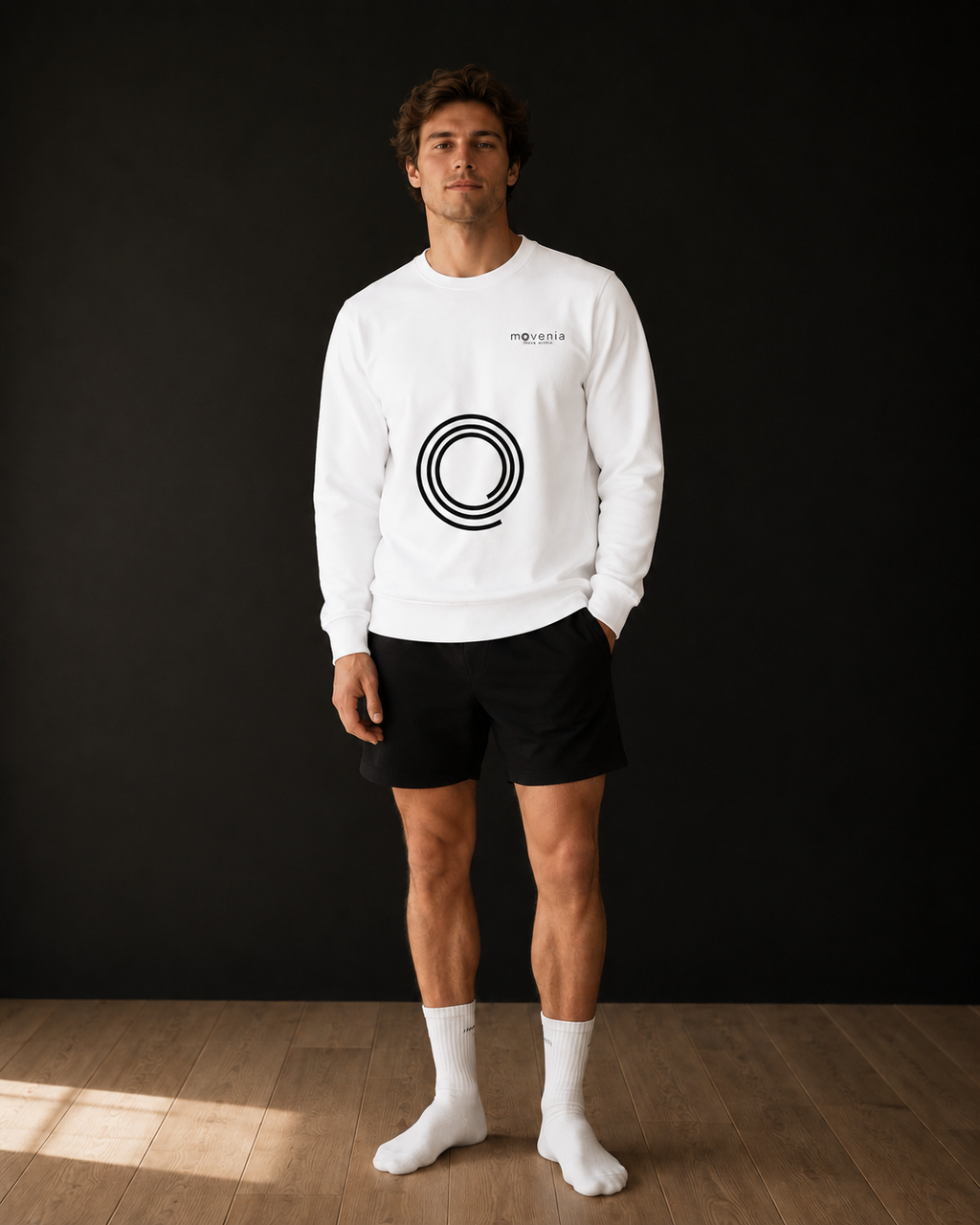 Sweat-shirt unisexe coton bio - spirale Movenia - collection Principes - move within
