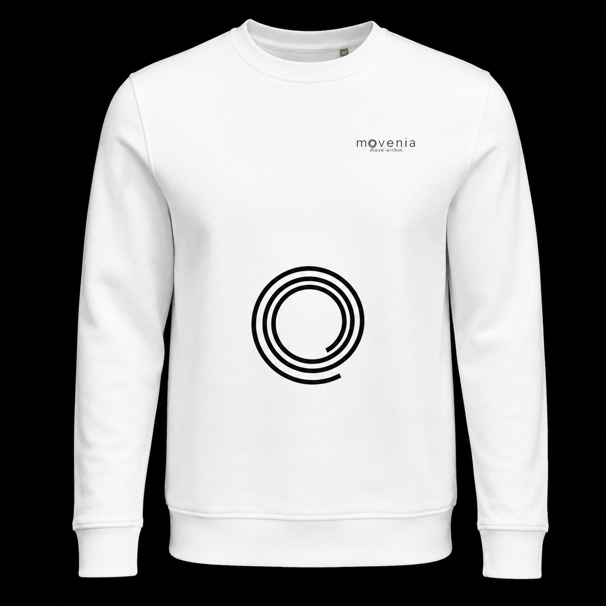 Sweat-shirt unisexe coton bio - spirale Movenia - collection Principes - move within