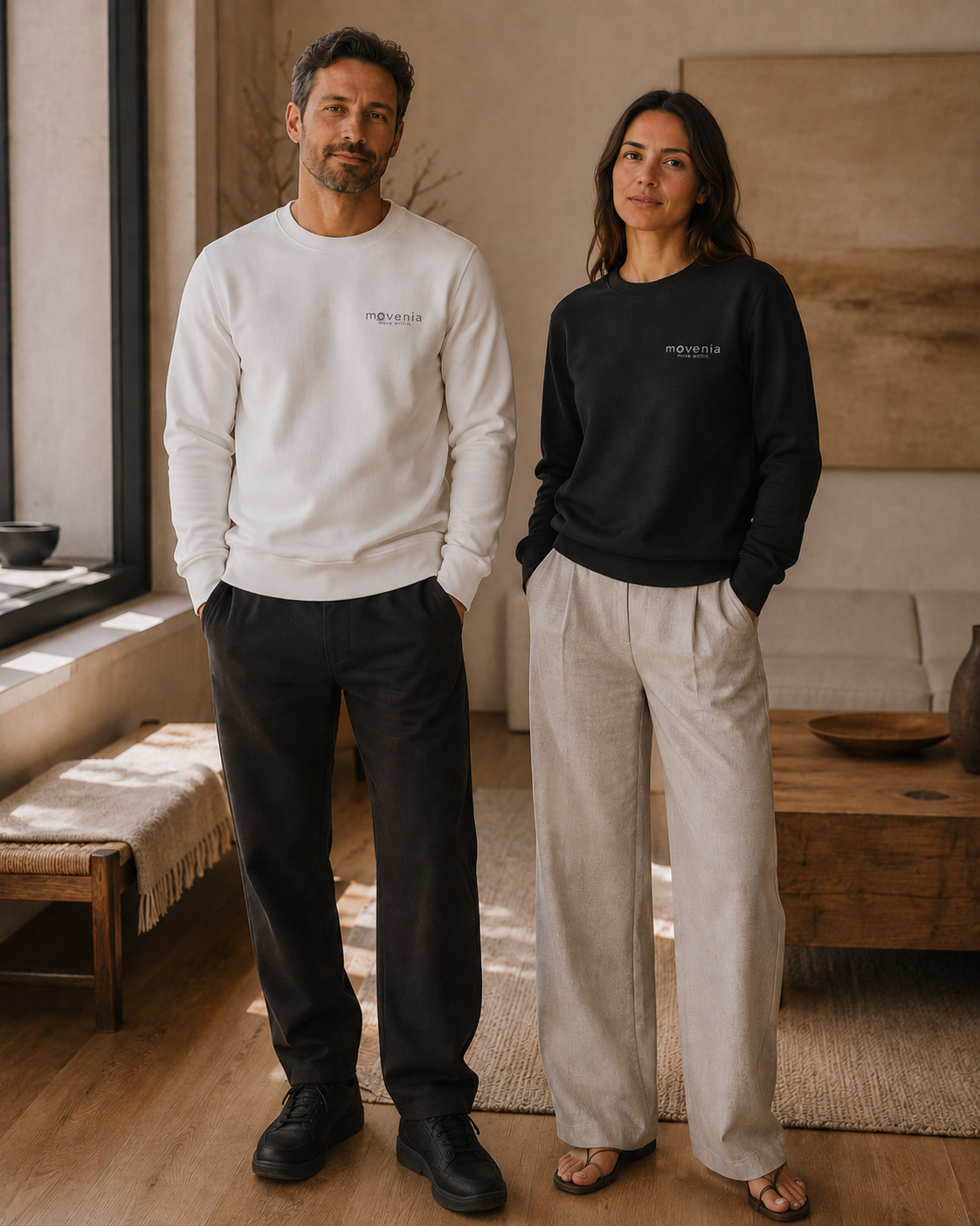 Origine - Sweat-shirt unisexe coton bio - logo Movenia - move within.