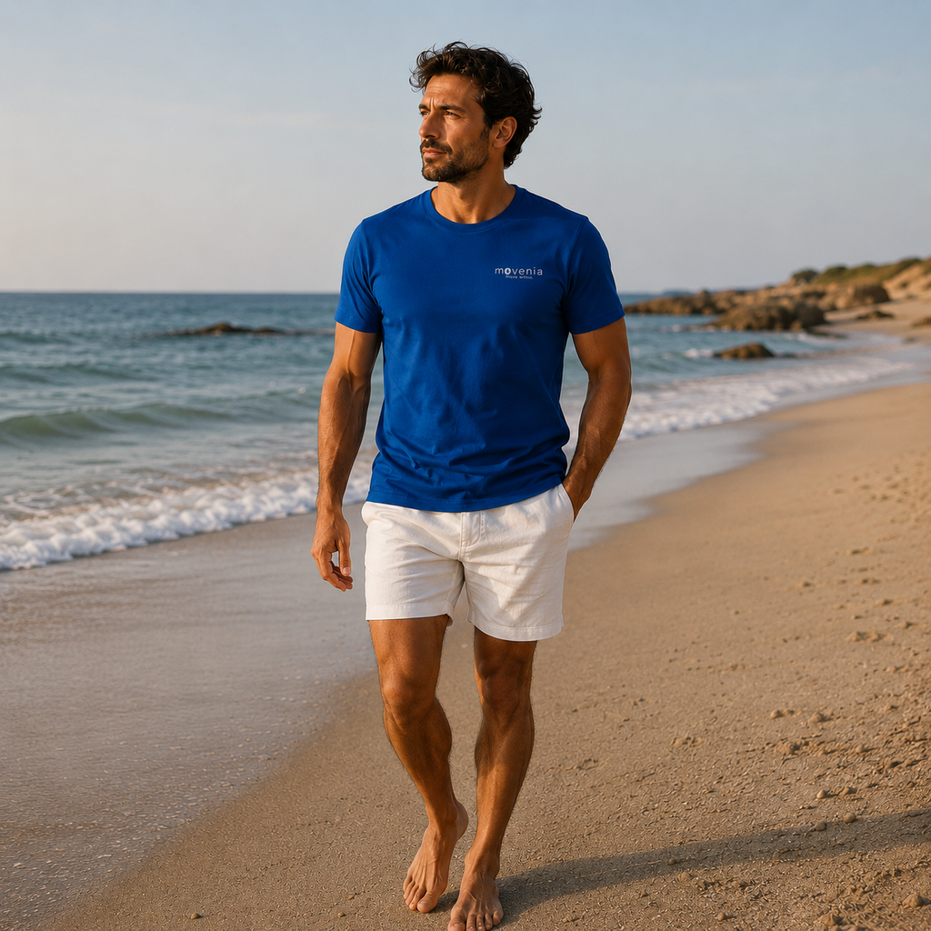 T-shirt homme Pierre bleu roi Capsule Été Movenia, coloris bleu, vue du produit 5
