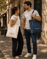 Tote bag épais recyclé - logo Movenia - lifestyle - move within