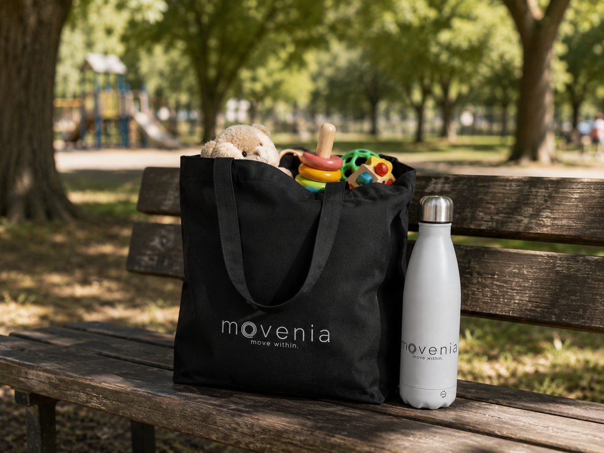 Tote bag épais - coton recyclé - logo Movenia - move within.