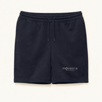 short Trainer bleu marine en coton biologique - présentation produit