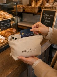 Trousse coton bio — logo Movenia —  move within.