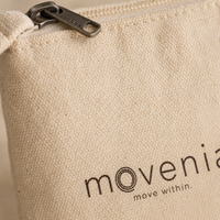 Trousse coton bio — logo Movenia —  move within.